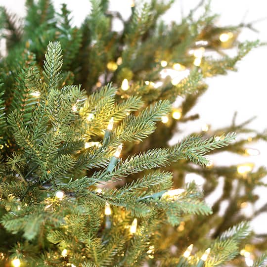 9ft. Pre-Lit Balsam Fir Artificial Christmas Tree, Clear LED Lights